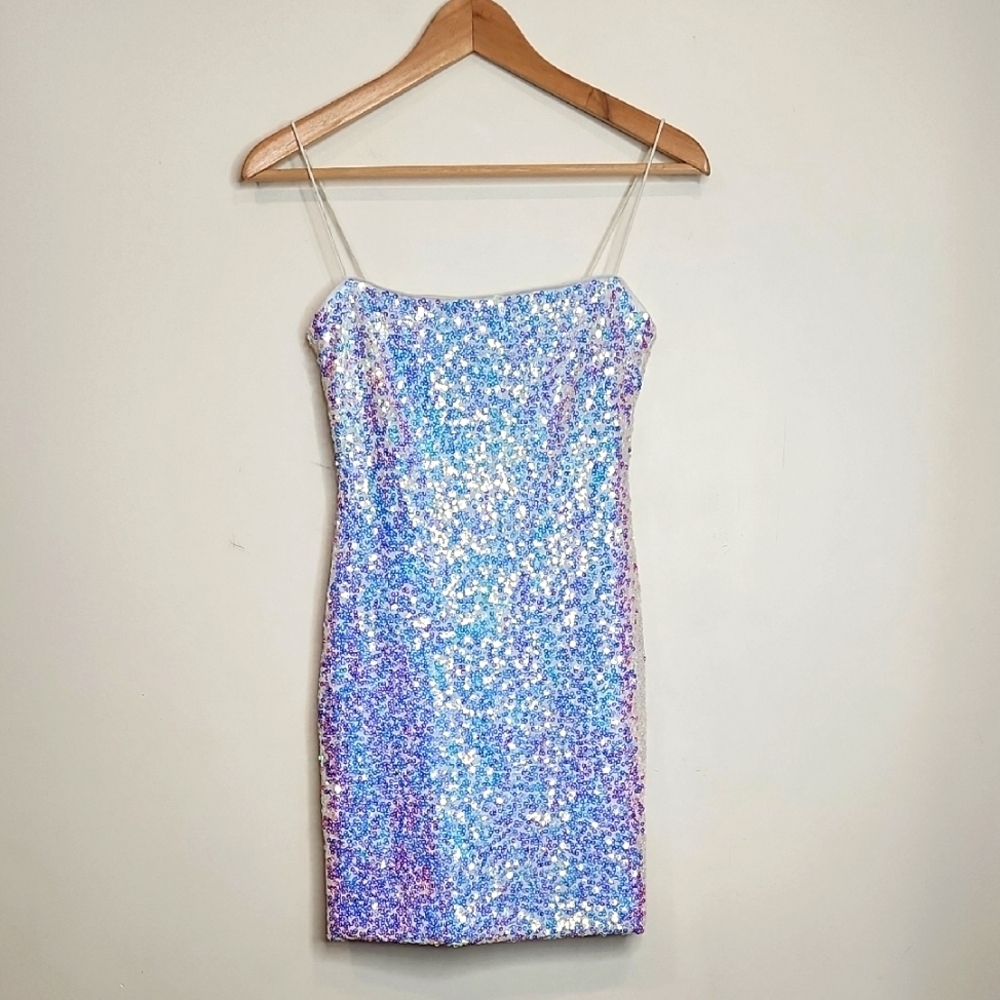Sequin Spaghetti Strap‎ Mini Dress Women's